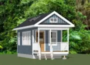 10x28 Tiny House -- 476 sq ft -- PDF Floor Plan -- Model 4F
