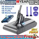 8000mAh For Dyson V8 Battery V8 SV10 Animal Absolute V8 Fluffy HEPA Extra Vacuum