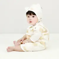 在飛比找momo購物網優惠-【Merebe】嬰兒夏秋防踢背心 二色(韓國製 新生兒睡袍 
