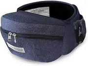 HipGo Hip Seat Hugging Straps, Lightweight, Only 13.8 oz (375 g), Waist Carrier, Anti-Slip, Fanny Pack (Denim)