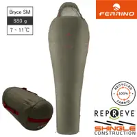 在飛比找PChome24h購物優惠-Ferrino Bryce SM 人形輕量化纖睡袋【軍綠】8