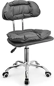 GO TILING Ergonomic Swivel Office Chair - 360° Rotation and Height Adjustable, High Density Foam Seat with Lumbar Support, Home Office Chair
