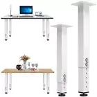 2PCS Adjustable Square Table Leg 14-24inch，Metal Desk Legs Home Office DIY Fu...