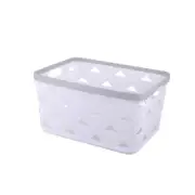 NEPA Market White Plastic Rectangular Basket / Storage Organizers - Large