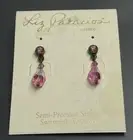 Liz Palacios Women’s Earrings Pierced Faceted Pink AB Swarovski Crystals 0.75”