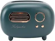 ZenithAur Retro Radio Tissue Box, Vintage Radio Tissue Cover, Decorative Napkin Holder for Living Room Bedroom Office (Green)