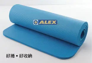 【 ALEX】運動地墊 瑜珈墊 有氧 塑身 地墊 藍C-5301 紫C-5303 10mm加厚瑜版珈墊(附提袋)