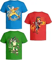 [Nickelodeon] Avatar The Last Airbender Kids Graphic Tshirts (3Pack) Aang, Zuko, Toph, Toddlers Birthday Boys & Up