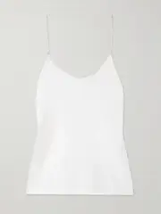 [Alaïa] Alaïa - Embellished Knitted Camisole - White - FR 42 FR 42 White