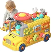 Busy Cube Sensory Toys |Busy Cube Toys | Bus-Shaped Sensory Travel Toddler Cube Toys | Fine Motor Skill Learning Activity Cube Toy for Home, School, Nursery