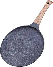 CIYODO 1pc Non Stick Frying Pan with Wooden Handle Versatile Kitchen Pan for Pancakes Omelets Steaks for Gas Induction Cookers Heats Evenly Retains Heat