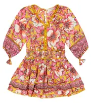 [Poupette St Barth Kids] Poupette St Barth Kids Ariel floral dress Y 4 orange