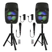 PBX-808TWS TWO 8 INCH PORTABLE PA SPEAKER SYSTEMS