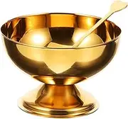 Cabilock Ice Cup Bowl Set Multi-Function Dessert Container Stainless Steel Ideal for Hotels Bars Home Use