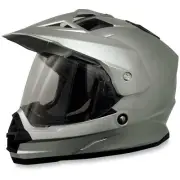 New AFX FX-39 Dual Sport Motorcycle Helmet Silver Adult Mens Medium MD M 58-59cm