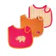 [Mamae] (3件套)美國 yoga Sprout 純棉粉色大象造型毛巾布 防水圍兜 大象圖案 寶寶口水巾 可愛造型印花 兒童防水圍嘴 吃飯衣 0~2歲穿