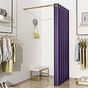 Fitting Room, L-Dressing Room For Privacy Protection Portable Changing Room,Suitable For Shopping Mall Office Clothing Store Boutique Cloakroom (Color : Purple, Size : 80x80cm)
