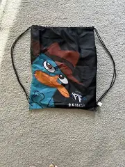 RARE DISNEY PHINEAS AND FERB Perry The Platypus PULL STRING BAG 14" X 18" 2011