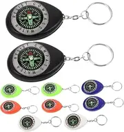 BESPORTBLE 10pcs Small Keychain Compass: Kids Portable Pocket Compass Pendant for Outdoor Hiking Camping Climbing Hunting Backpack Party Favors