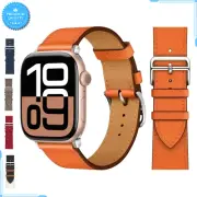 Leather Strap For Apple Watch Band 44mm 45mm 41mm 40mm Wristband Bracelet