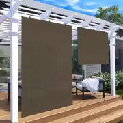 Foldable Shade UV Blind Screen Safety Patio Outdoor Deck Gazebo Porch Brown