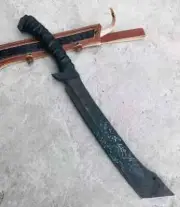 CUSTOM HANDMADE CARBON STEEL HUNTING MACHETE SWORD TACTICAL SWORD COMBAT SWORD