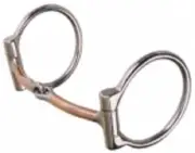 REINSMAN OFFSET D-RING 3/8" SMOOTH COPPER SNAFFLE BIT 225