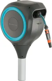 (18604-80) 50' Ft. Automatic Retractable Garden Hose Reel for outside Use on Met