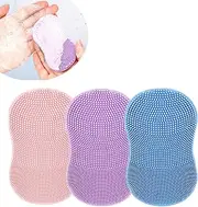 Super Soft Silicone Face Scrubber,Face Cleanser and Massager Brush,Silicone Face Scrubber Exfoliating Brush,Finger Face Scrubber,Manual Face Scrubber for Exfoliating,Deep Cleaning Skin Care (Mix*3pcs)