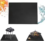 Under Grill Mat for Outdoor Grill,Fireproof Grill Pad for Fire Pit,Indoor Fireplace Mat Fire Pit Mat,Oil-Proof Waterproof BBQ Protector for Deck and Patio (165 * 99cm Heat Resistant)