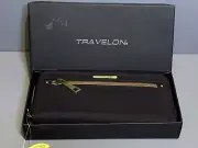 Travelon RFID Black Gold Hardware Zipper Clutch Accordion Wallet Wristlet NIB