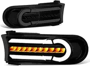 DNA Motoring BL-LB-FJC07-BK-SM-CL1 LED DRL+Sequential Chasing Turn Signal Front Bumper Light Corner Lamps