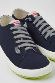Peu Rambla Blue textile sneakers for men
