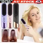 2024 Hair Straightener Brush Hair Iron Cordless Rechargeable AntiScald Quick