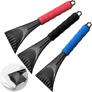 XINRUI 3 Pcs Car Ice Scraper, Car Windshield Snow ​Scraper, Portable Winter Car Windscreen Scraper with Foam Handle for Car Trucks Windshield Window