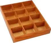 Cabilock Versatile Storage Box 12 Compartments for Underwear Socks Lingerie and More Bedroom Organizer Wardrobe Boxes