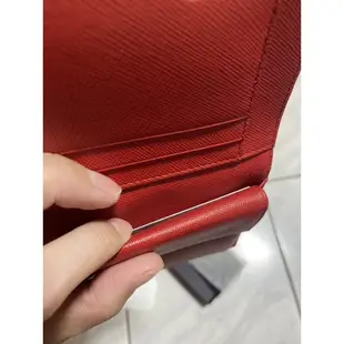 全新 PRADA紅色名片夾 名片包 皮夾 短夾 零錢包