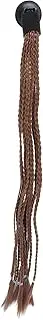 Dreadlock Extensions,High Temperature Fiber Single Ended Dreads with Suction Cup Removable Helmet Decor Pigtail Braid Ponytail for Motorcycle(brown)