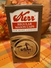 Kerr Regular Mason Caps-For Home Canning 12 Screw Bands And Lids New/Sealed
