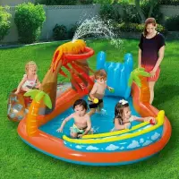 在飛比找蝦皮商城優惠-火山爆發充氣戲水池 兒童游泳池 球池 爆款親子遊戲池 戲水池
