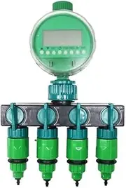 1set Garden Faucet Timer Irrigation 4 Way Tap 1/4" 4 Way Splitter 8/11 Timer for Watering Shunt Four Outlets