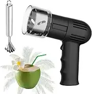 Electric Coconut Opener Wireless Coconut Shell Opener with Stainless Steel Coconut Shredder,Portable Coconut Shell Opener Cutting Tool for Young and Old Coconuts