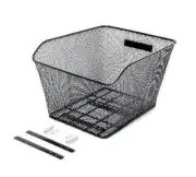 Bike Bicycle Rear Wire Mesh Basket For Hybrid Flat Bar Road MTB
