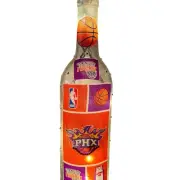 PHOENIX SUNS Designer Liquor Style Glass Bottle w/ Lights *Unique Gift Idea