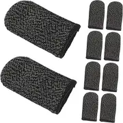 MOLUCKFU 10 Pcs Game Finger Stall Gaming Finger Sleeves Non-Slip Gaming Finger Covers Finger Sleeves for Game Finger Covers for Game Finger Sleeves for Phone Game Finger Covers for Gaming