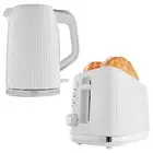 Electric Kettle & Toaster SET Combo Deal White Toaster and Kettle Teapot Jug