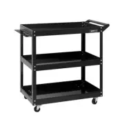 NNEDSZ Tool Cart 3 Tier Parts Steel Trolley Mechanic Storage Organizer Black