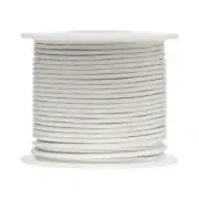 18 AWG Stranded Hook Up Wire, White, 100 ft, 0.0660" Dia, UL1429, 150V