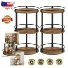 Elegant 3-Tier Rotating Spice Rack - Set of 2 Lazy Susan Organizers for Kitchen
