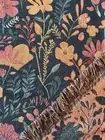 Woven Vibrant Retro Floral Blanket | Floral Throw Blanket